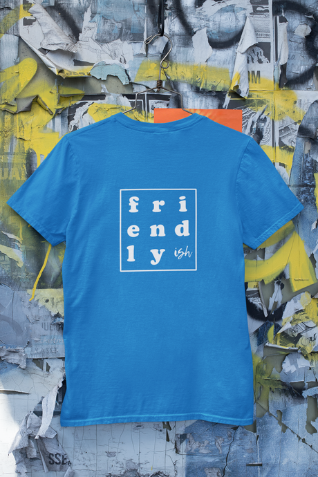 SKY BLUE FRIENDLY-ISH SQUARE T-SHIRT