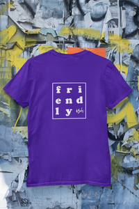 PURPLE FRIENDLY-ISH SQUARE T-SHIRT